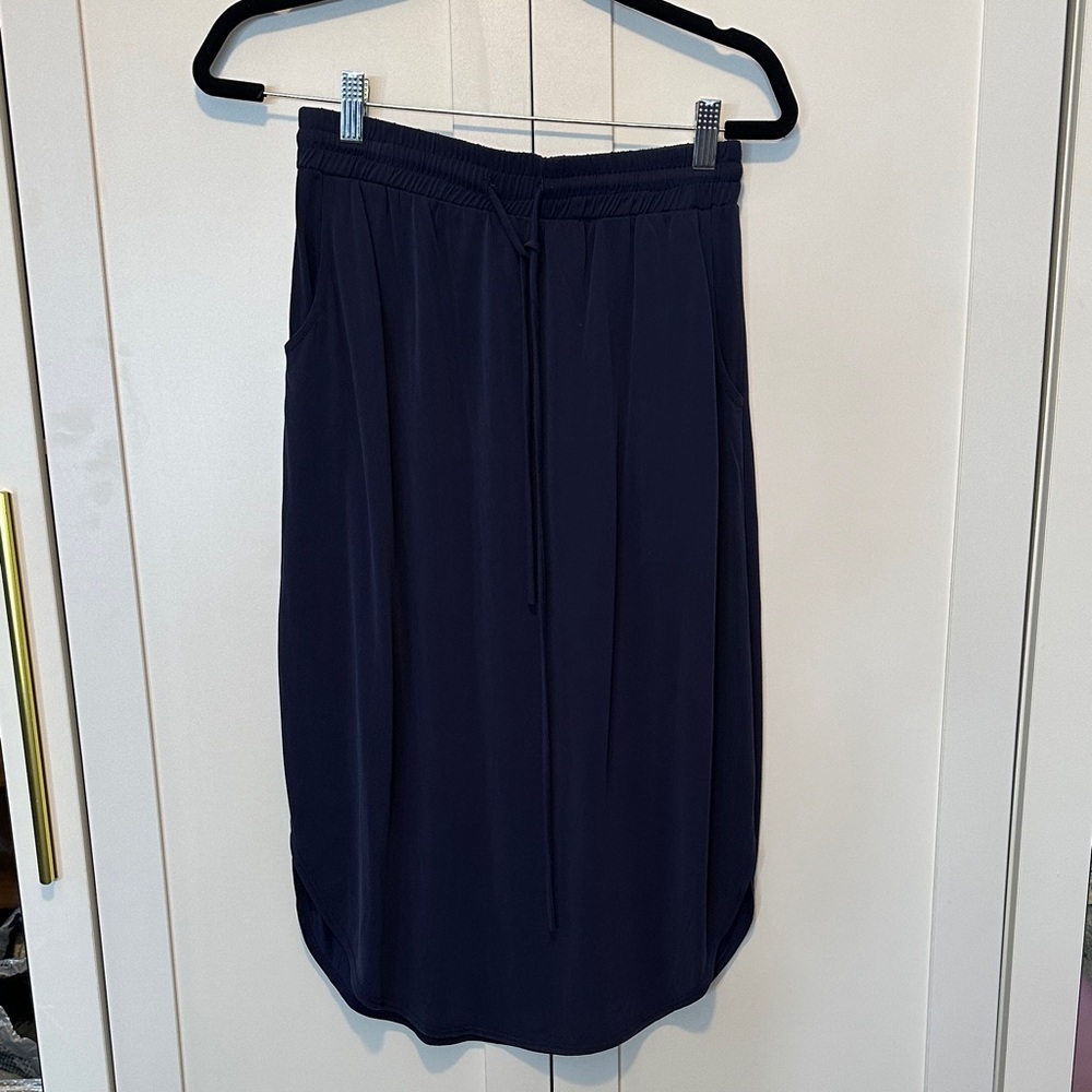 Cozy Casual Navy Pencil Skirt